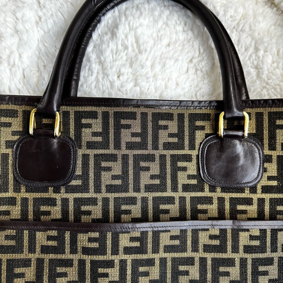 Fendi Black and Brown Monogram Vintage Tote - Picture 9 of 11